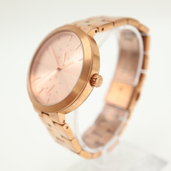 Michael Kors Garner Rose Gold Tone 38mm Date Watch Steel Bracelet w New Battery main image 9